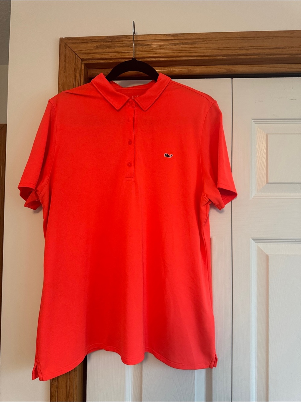 Vineyard Vines Women’s Bright Coral Short Sleeve Polo